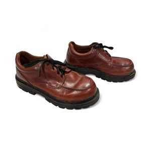 GBX Mens Sz 10.5M Shoes Chunky Causal Brown Leather Lace Up *See Description